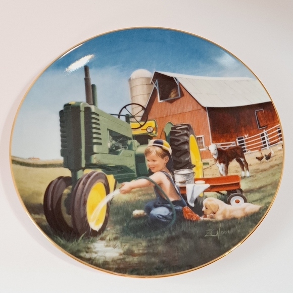 Zolan Limited Edition Set of 3 Little Farmhands and Cuddly Companion Plates - Picture 6 of 8